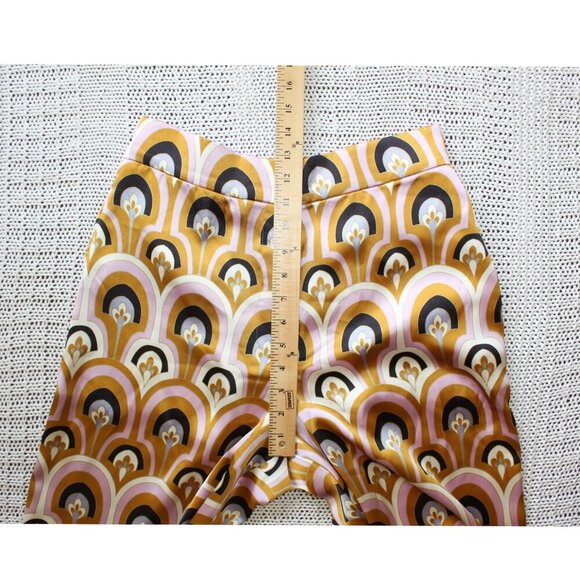 NWT House of Harlow Palazzo Pants & Top Set Satin Wide Leg Size M Golden Rainbow - Picture 4 of 13